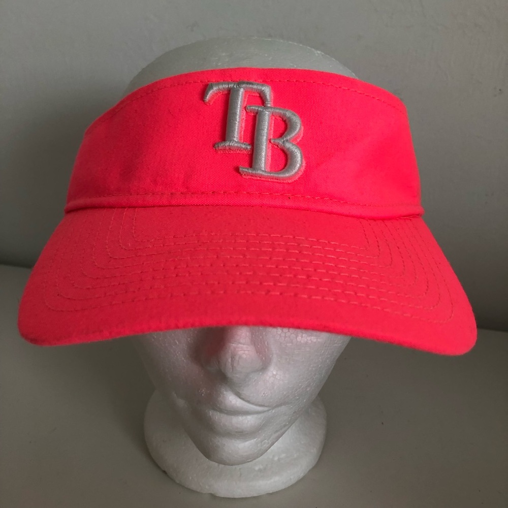 Tampa Bay Rays Embroidered Logo Visor - Neon Pink